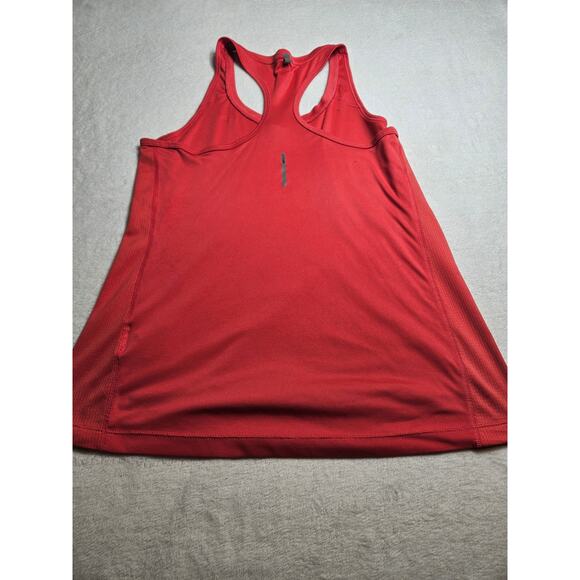 Nike running tank top t-shirt size Medium active yoga Dri-Fit stretch red/pink - Picture 7 of 9